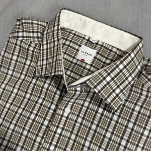 Olymp Luxor button down short sleeved shirt, size 19"/48, men's big/tall